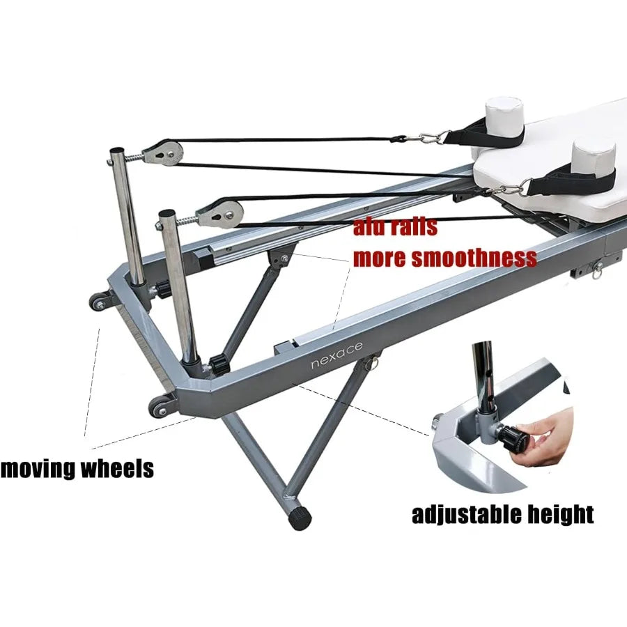 Pilates Reformer Machine. Foldable.