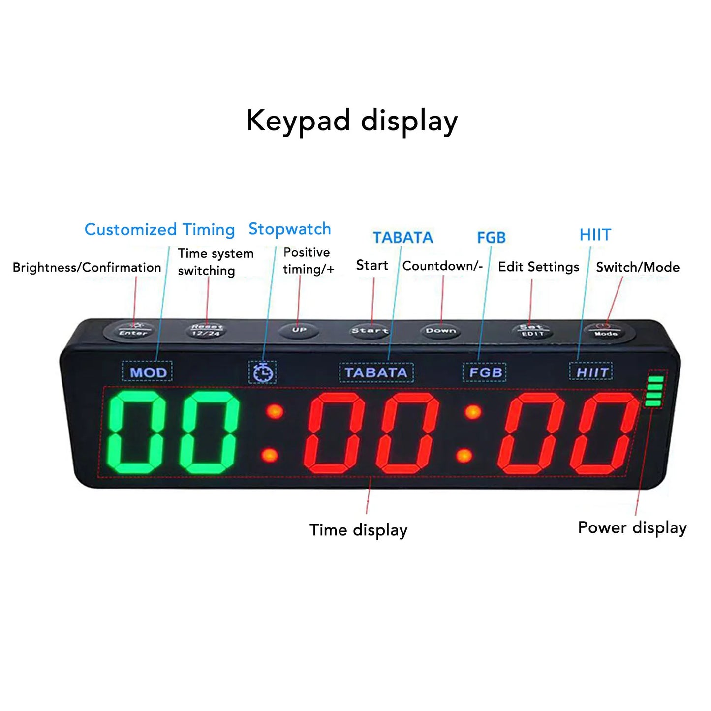 Portable Stopwatch Countdown and Count Up Digital Timer.