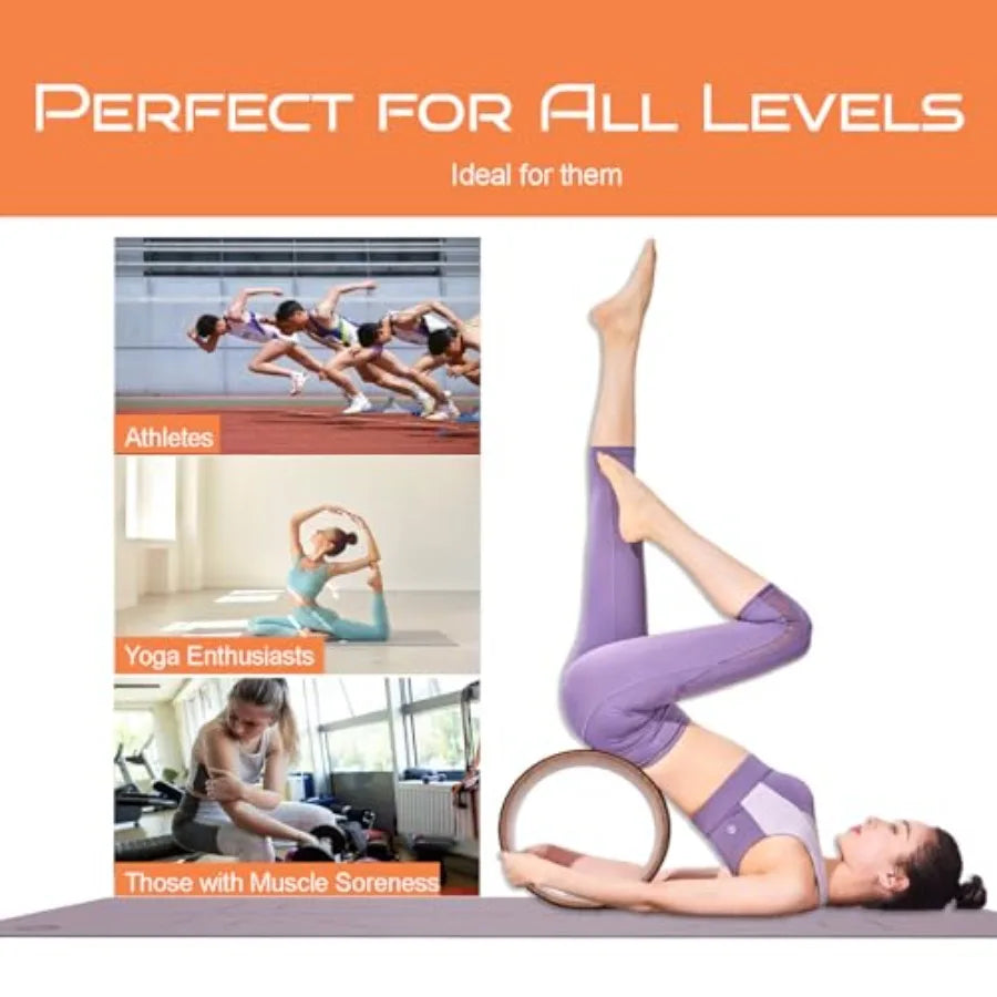 High Density Rubber Yoga Wheel.