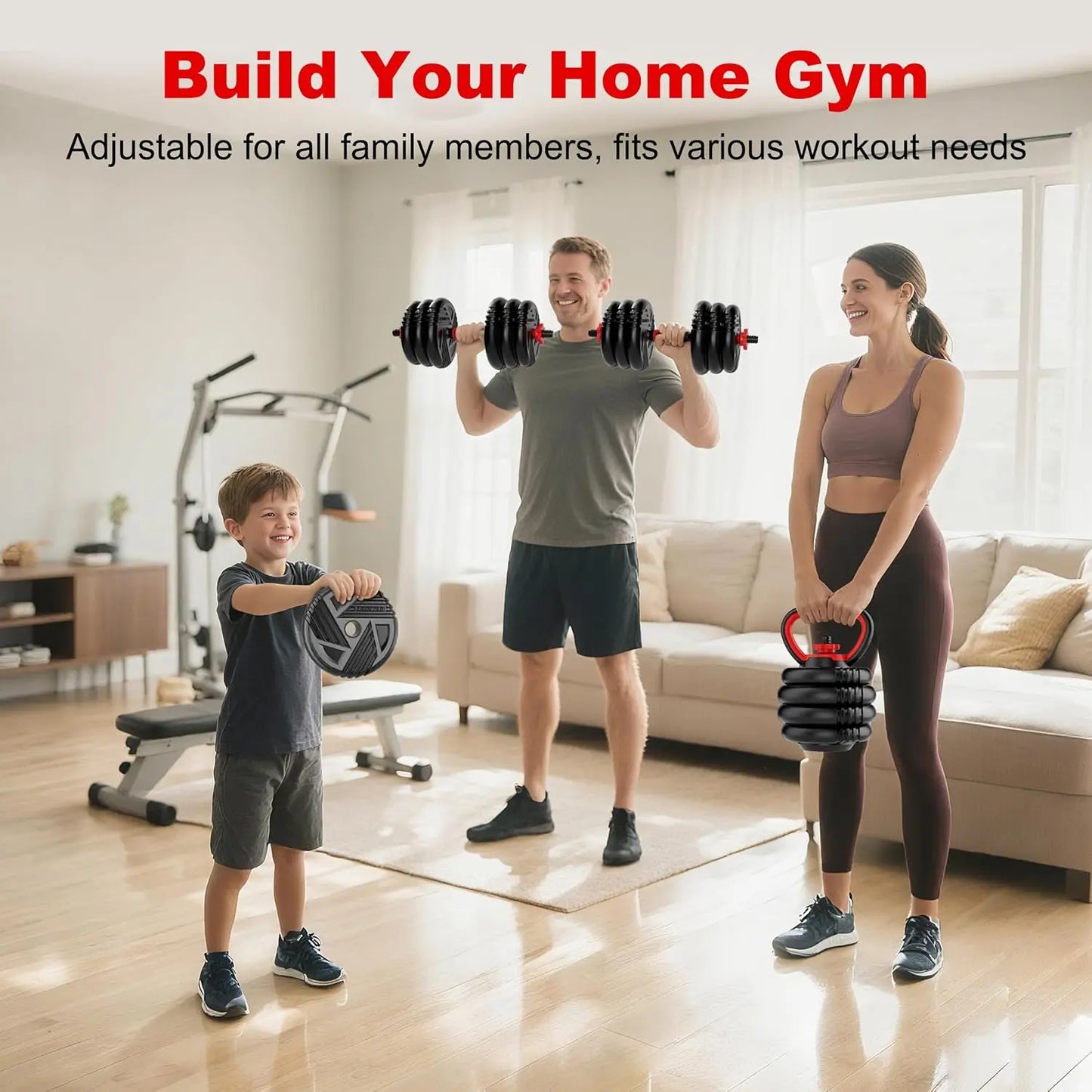 5-in-1 Adjustable Dumbbell Set.