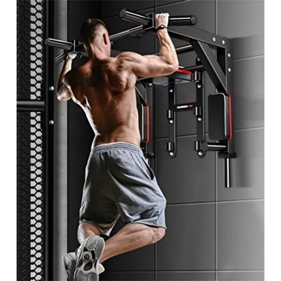Wall Mounted Pull Up Bar Chin Up Bar Dip Station