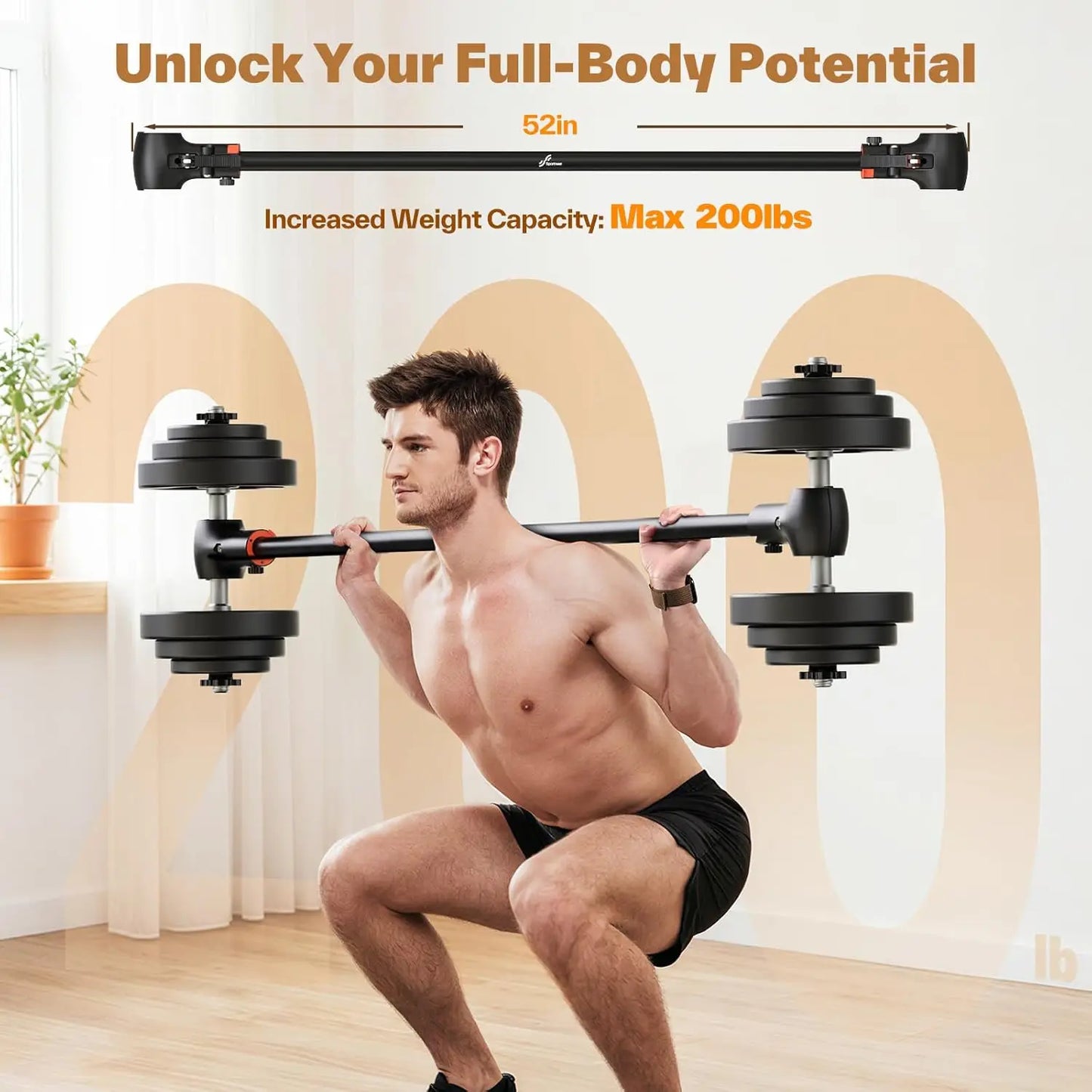 Heavy-Duty Adjustable Barbell Converter.