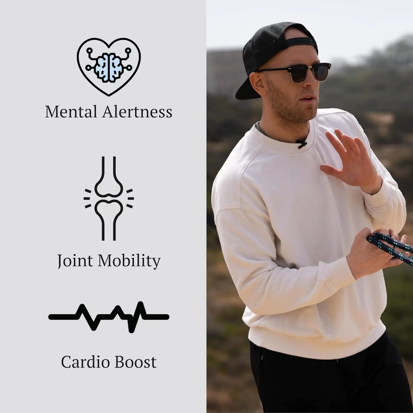 500g Weighted Jump Rope for Cardio, Boxing, HIIT & Fitness.