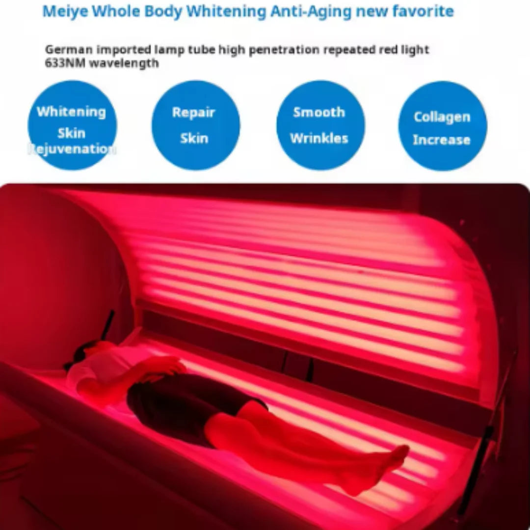 Red light therapy bed for beauty skin.