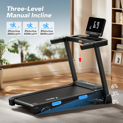 Foldable Treadmill T12 Incline. Quiet Treadmills.