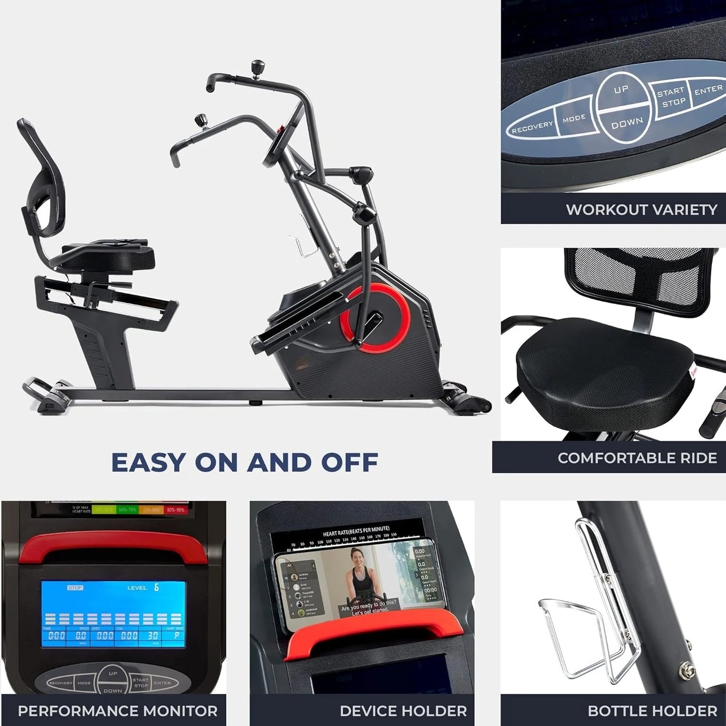 Recumbent Cross Trainer & Elliptical Machine.