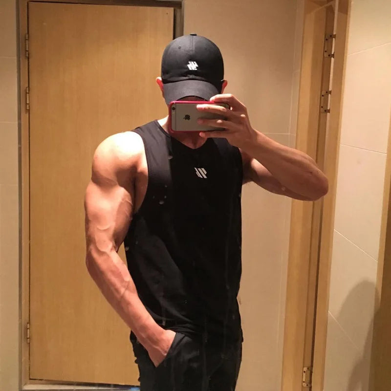 Bodybuilding Tank Top Gym Workout Fitness.