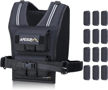 Adjustable Weighted Vest.20lbs/30lbs/40lbs Weights.