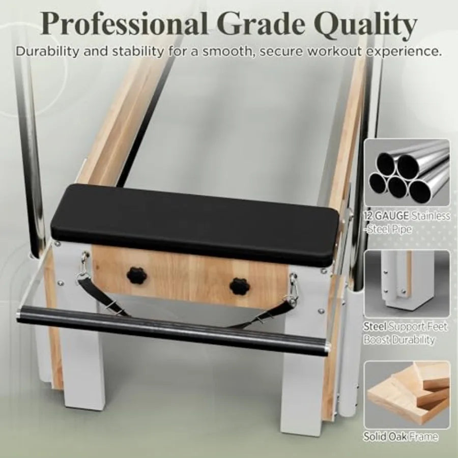 Reformer Machine with Cadillac Trapeze Table.