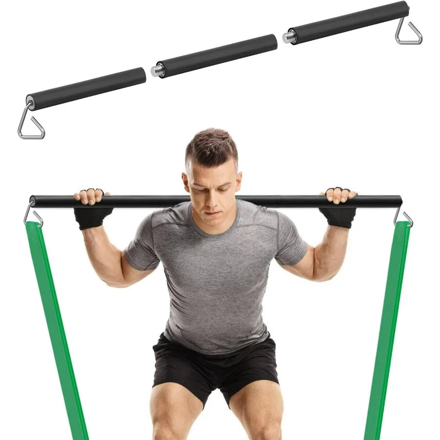 Portable Resistance Band Bar for Home Fitness.