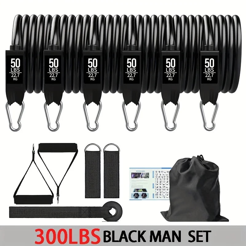 Exercise Bands With Door Anchor, Handles, Carry Bag,