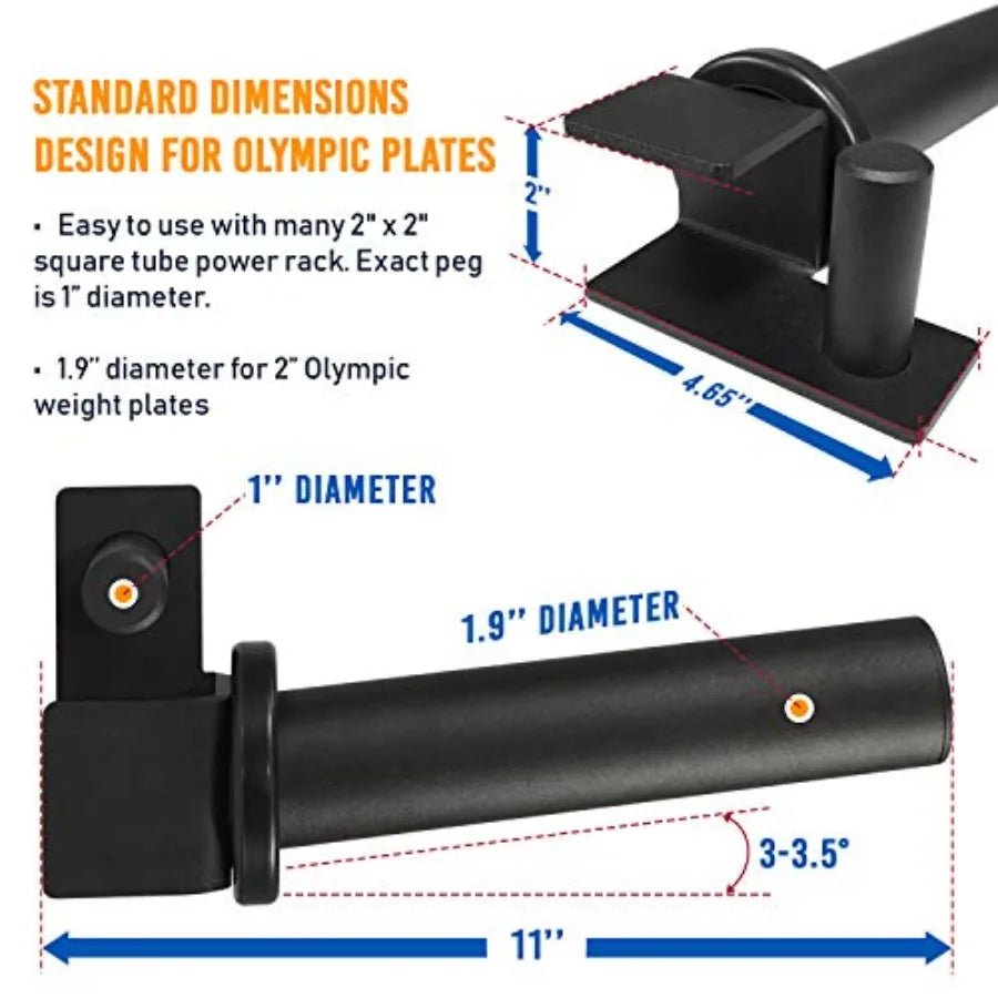 Power Rack J-Hooks Attachments Heavy Duty Barbell Holders.