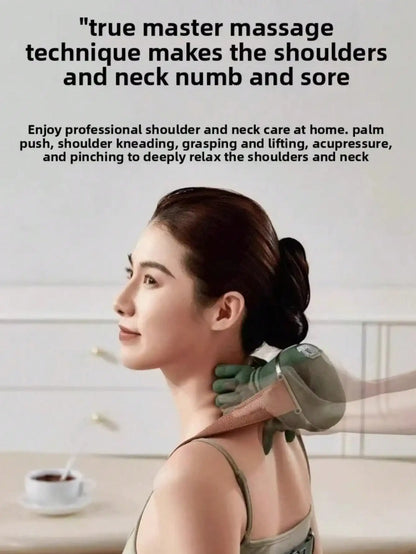 Shiatsu Neck and Shoulder Massager with Heat & Finger Massage.