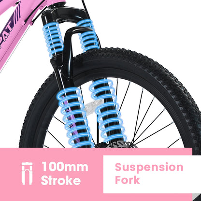 Mountain Bike 24 26 Inch Wheels, 21-Speed Disc Brake, Female Bicycles,