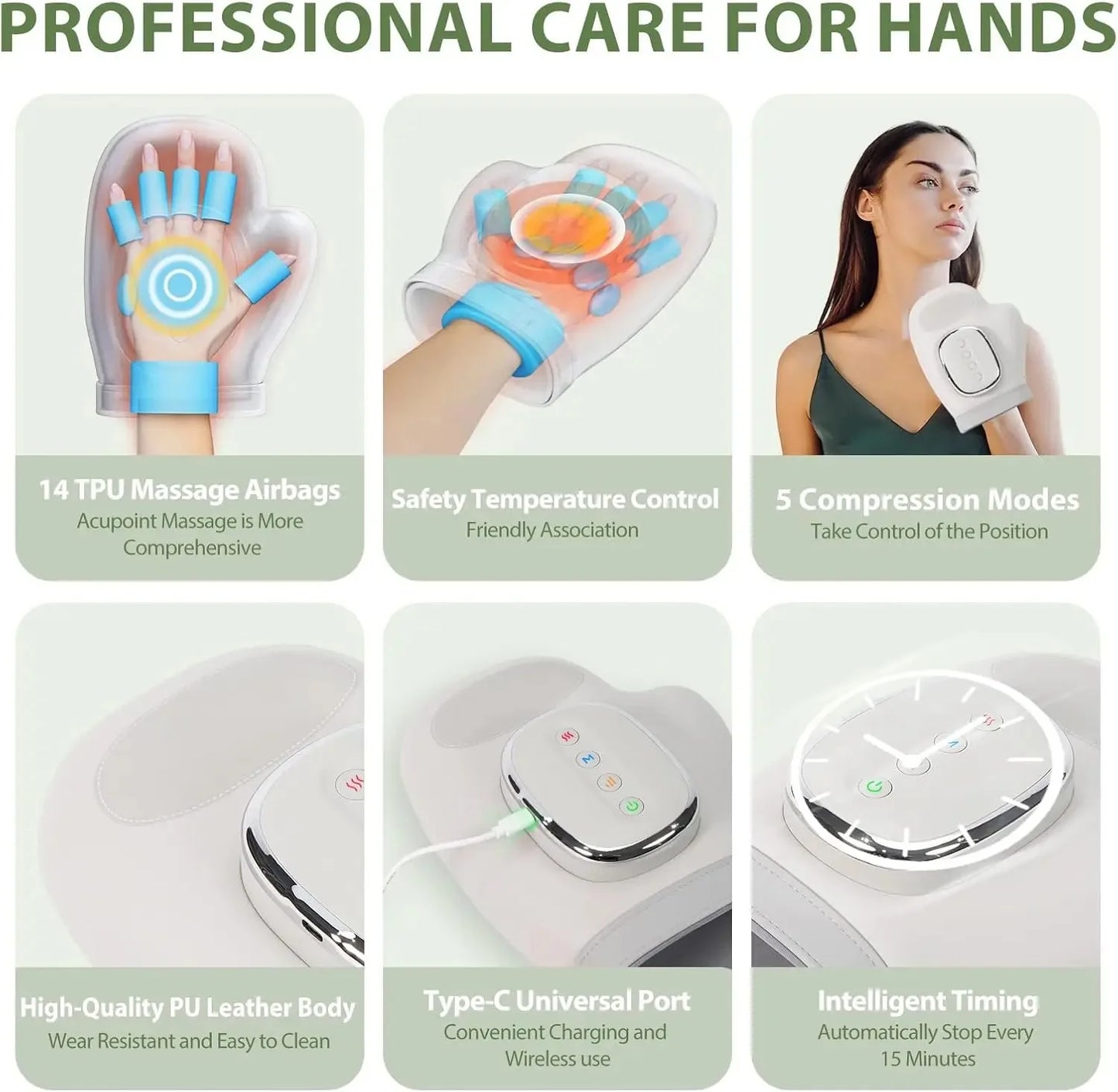 Hand Massager with Heat and Airbag Compression.