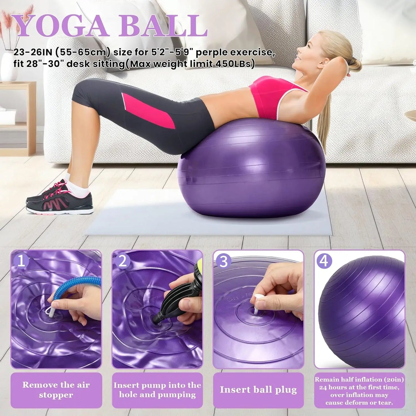 Complete Yoga Wheel Set with Blocks and Ball.