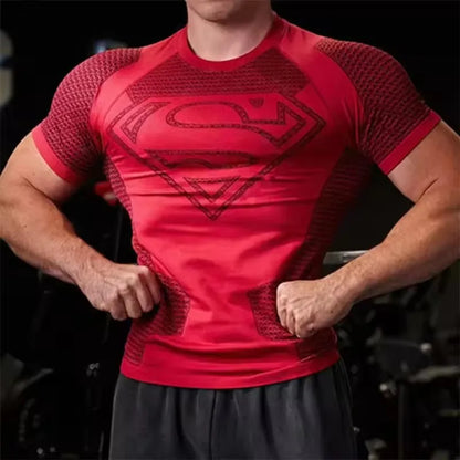 New style Men's High Elastic Quick Dry Sports T-Shirt Workout Breathable.