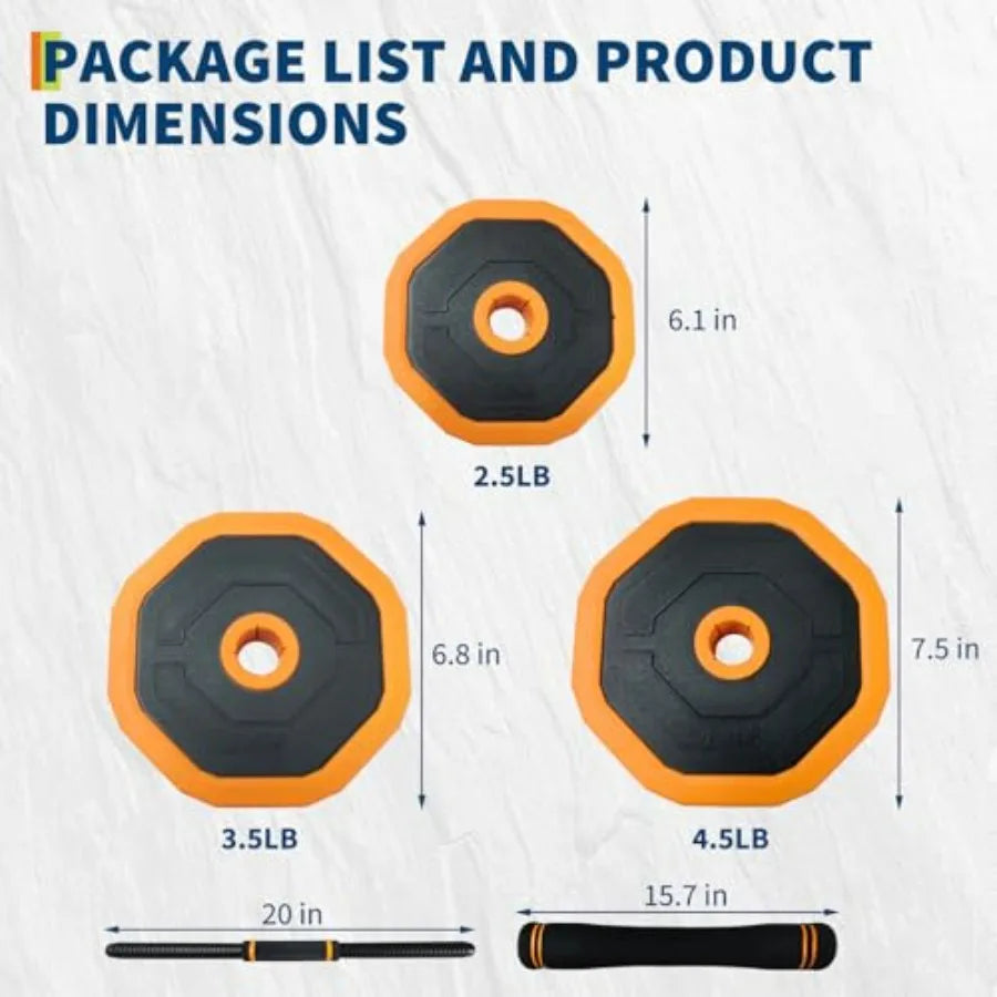 4 in 1 Dumbbells Set Used as Barbell Kettlebells Push Up Stand