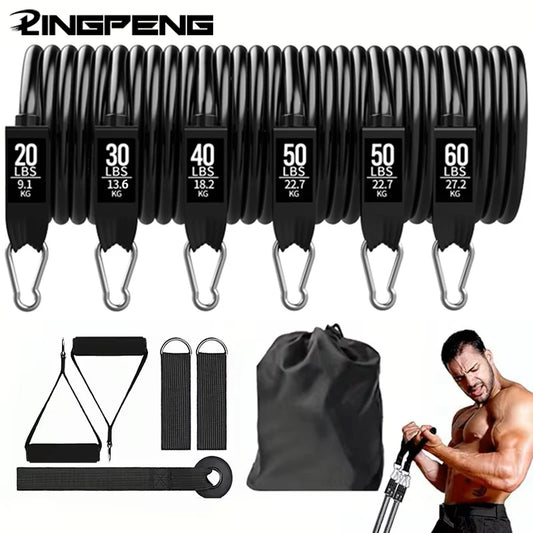 Exercise Bands With Door Anchor, Handles, Carry Bag,