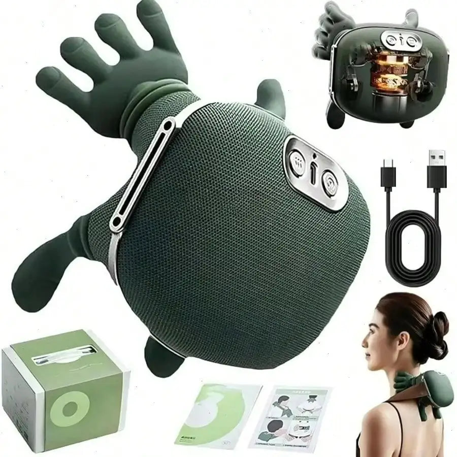 Shiatsu Neck and Shoulder Massager with Heat & Finger Massage.