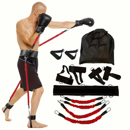 12-Piece Heavy Duty Resistance Boxing Training Set.