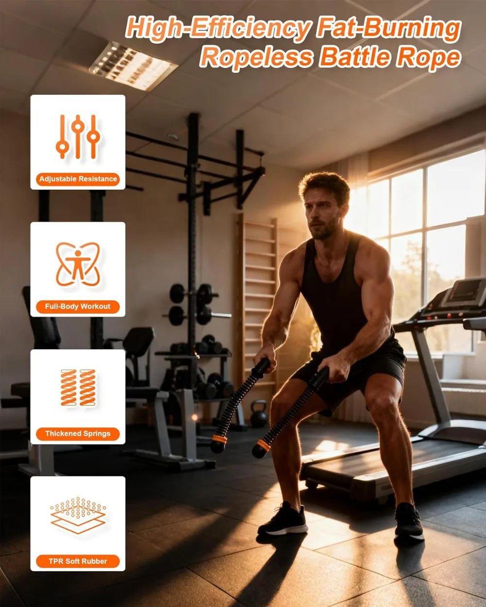 Adjustable Ropeless Battle Ropes.
