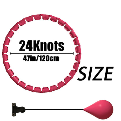 Weighted Fitness Circle Hoops. 2 in 1 Adjustable with Detachable Knots