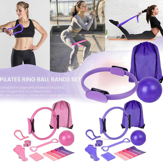 Pilates Ring Set 13 Pcs - Home Gym Equipment for Strength Training.