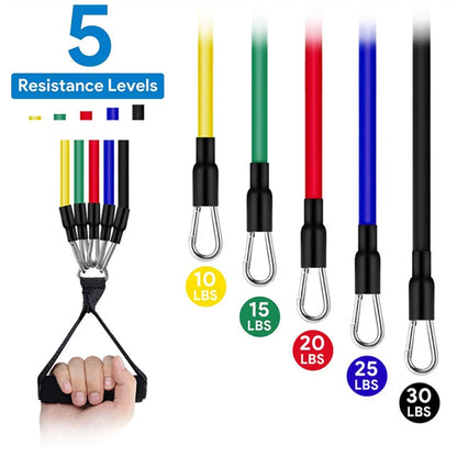11pcs/Set Pull Rope, Resistance Bands, Portable Fitness Equipment,