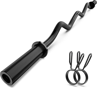 47" Curl Bar for Home Gym, Weight Lifting.