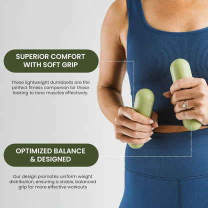 Soft Grip Hand Weights, 2.2lb Set of 2.