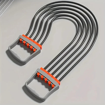 5-Tube Chest Expander Resistance Band Adjustable.