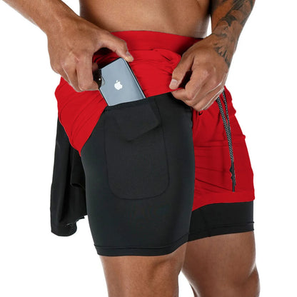 Camo Running Shorts 2 In 1 Quick Dry