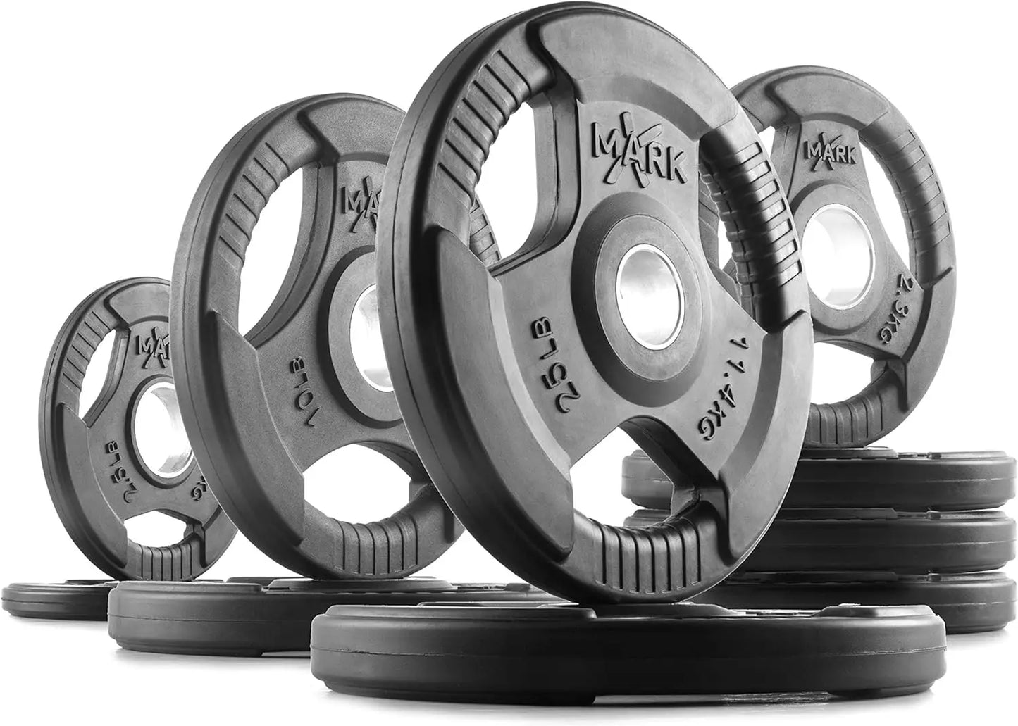 Pair or Set of Weight Plates, Rubber Coated.