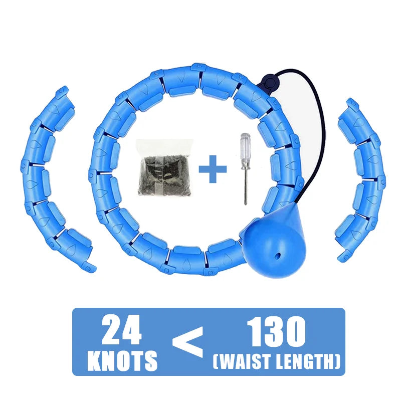 Weighted Fitness Circle Hoops. 2 in 1 Adjustable with Detachable Knots