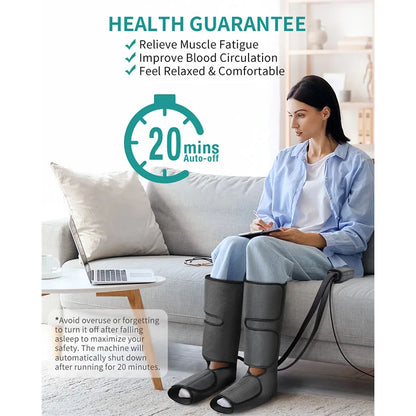 Leg Massager Air Compression Calf Wraps Air Pressure Massage.