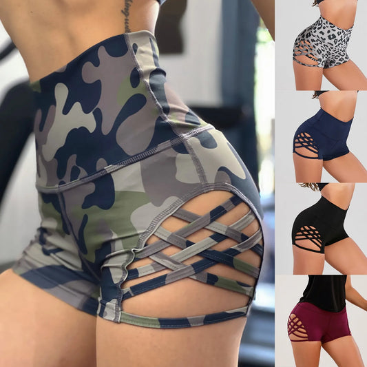 Casual Summer High Waist Tight Yoga Shorts.