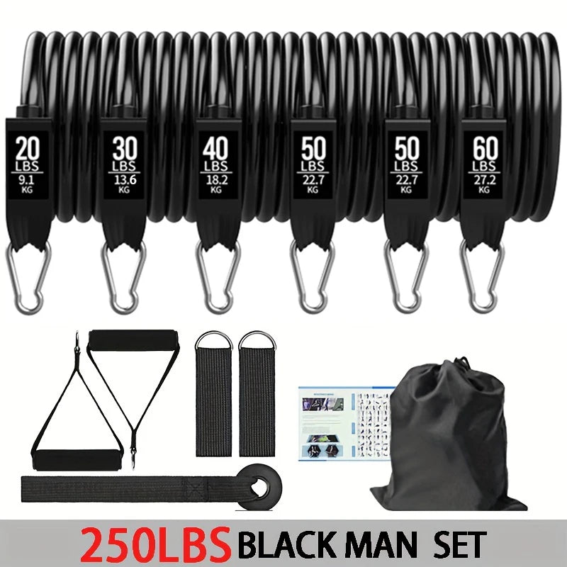 Exercise Bands With Door Anchor, Handles, Carry Bag,