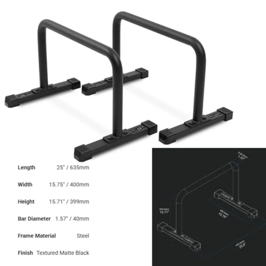 Fitness Parallette Bars Push Up Handles for Floor Calisthenics.