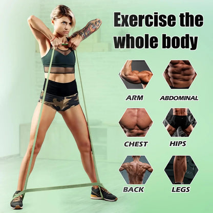 Resistance Bands Set with Handles and Door Anchor for Home Fitness.