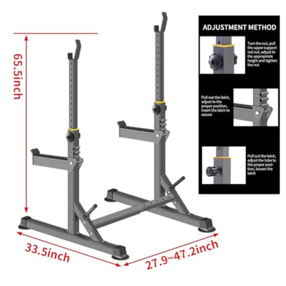 Adjustable Squat Rack Multi-Function Barbell Rack.