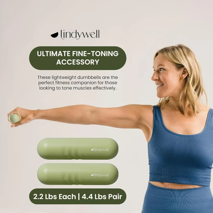 Soft Grip Hand Weights, 2.2lb Set of 2.