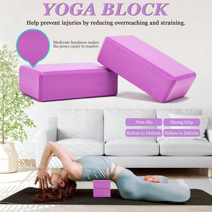Complete Yoga Wheel Set with Blocks and Ball.