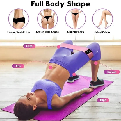 3Pcs Fabric Resistance Hip Booty Bands Glute Thigh Elastic Workout.