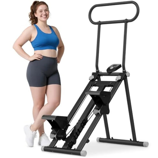 Foldable Stair Stepper with 6-Level Adjustable Resistance.