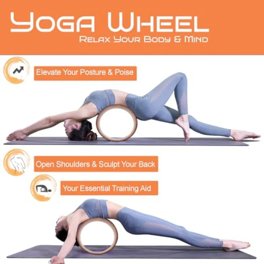 High Density Rubber Yoga Wheel.