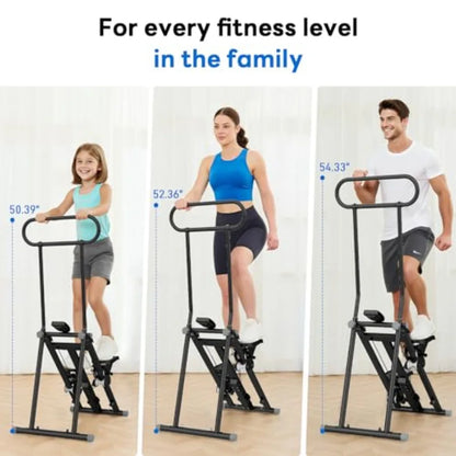 Foldable Stair Stepper with 6-Level Adjustable Resistance.