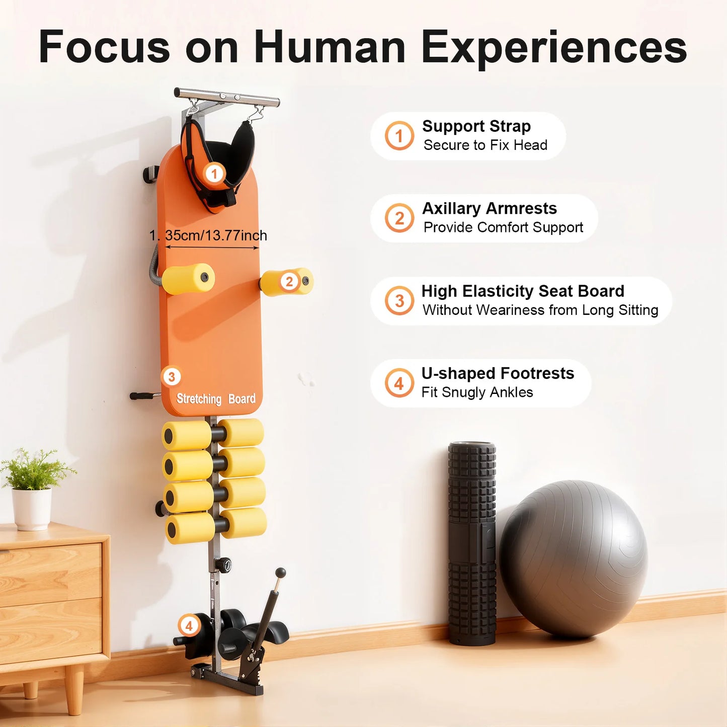 Adjustable Back Stretch Bench, Neck Stretcher.