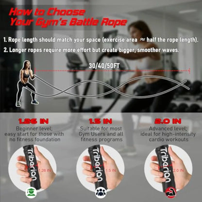 Battle Rope For Home Gym Workout.