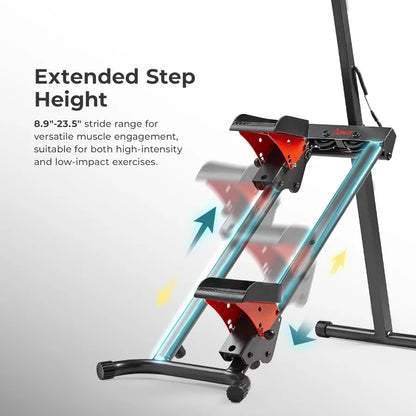 Stair Stepper w/Handlebar, Extended Step Range Climber.